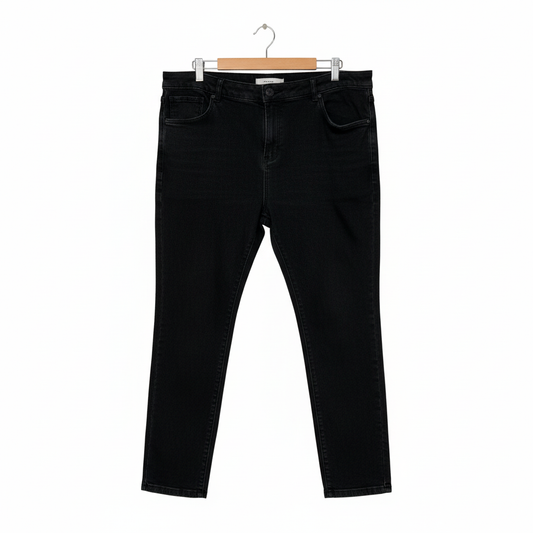 Anko black boyfriend mid-rise jeans size 20 front view