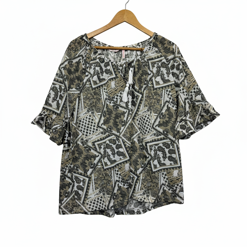 Millers Woman patchwork print top size 18 full view