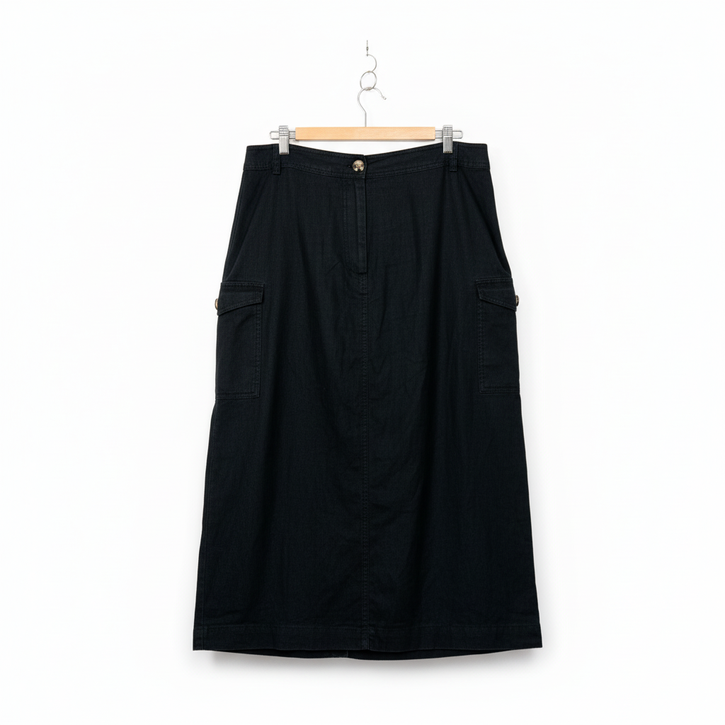 Target Black Cargo Midi Skirt - Size 16