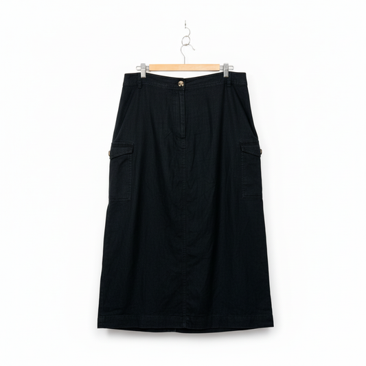 Target Black Cargo Midi Skirt - Size 16