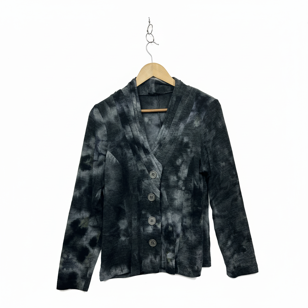 Kamiko Grey Abstract Print Top - Size 16