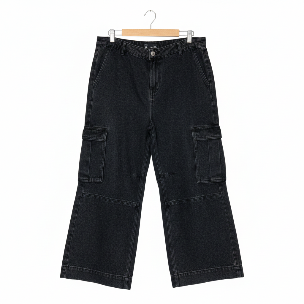 Jay Jays Black Cargo Jeans - Size 16