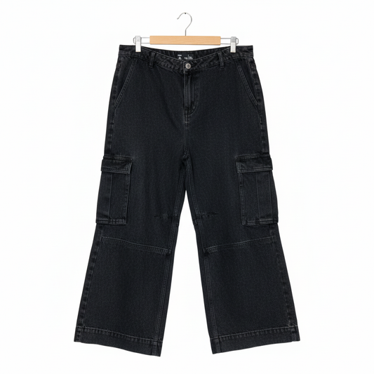 Jay Jays Black Cargo Jeans - Size 16