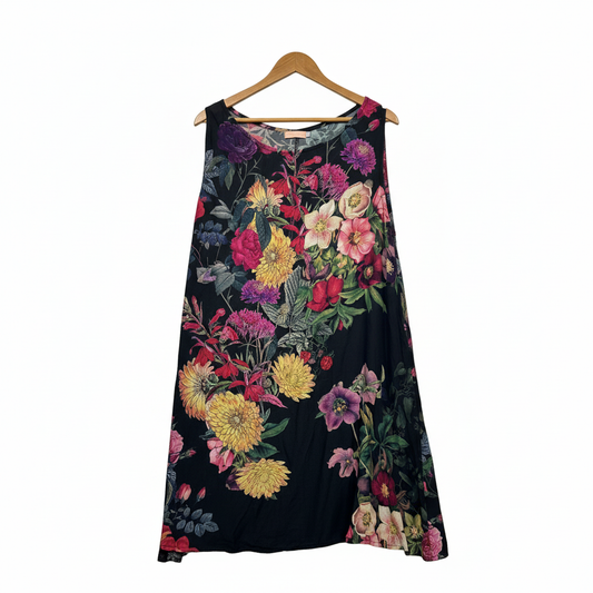 Women's Best Black Floral Print Kimono Size L