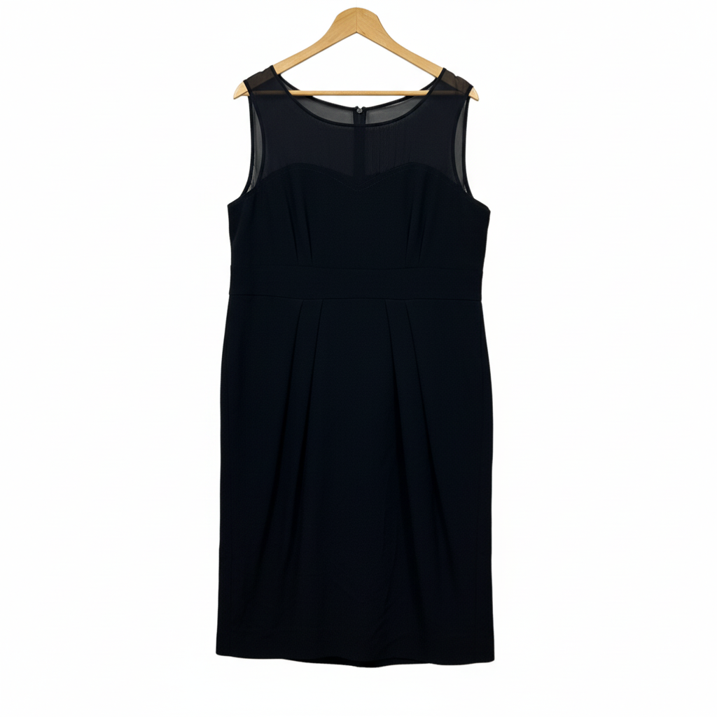 RSVP Perri Cutten Black Sleeveless Pencil Dress - Size 18