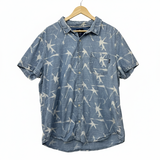 The 1964 Denim Company Blue Star Print Mens Shirt - Size 3XL