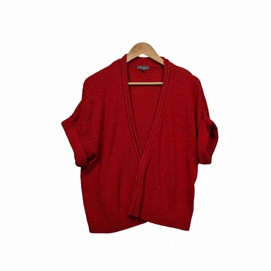 Katies Red Knit Cardigan - Size 1XL