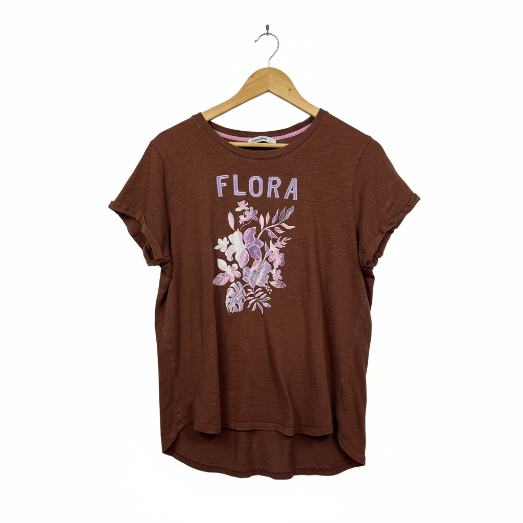 Just Jeans Brown Cotton T-Shirt - Size L