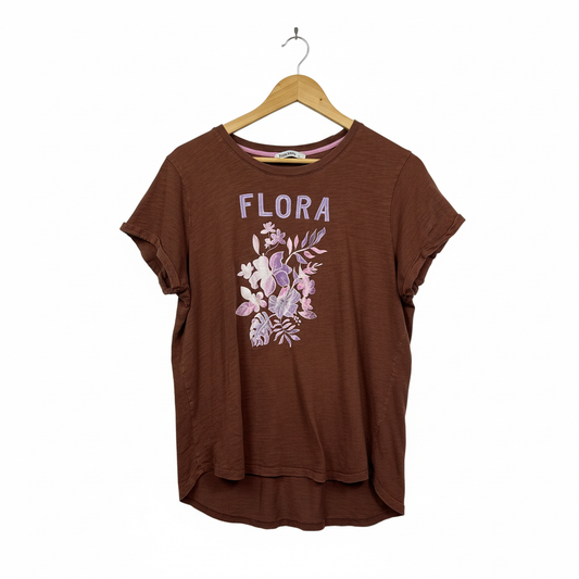 Just Jeans Brown Cotton T-Shirt - Size L