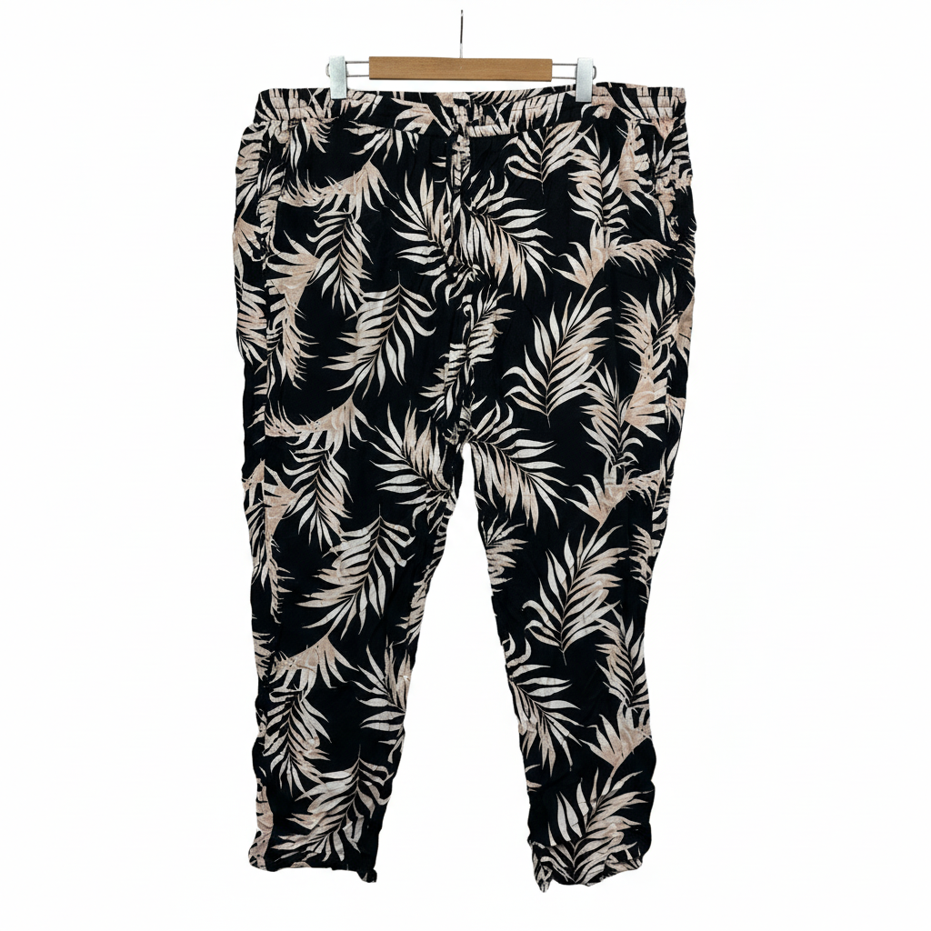 Belle Curve Floral Leaf Pants - Size 20