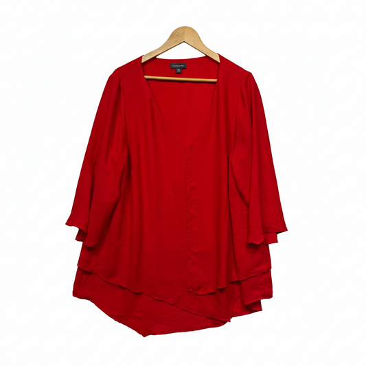 Autograph Red Layered Top - Size 16