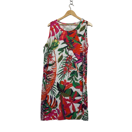 Tropical floral print dress size 18