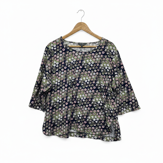 Yarra Trail Multicolour Floral Top - Size 16/18