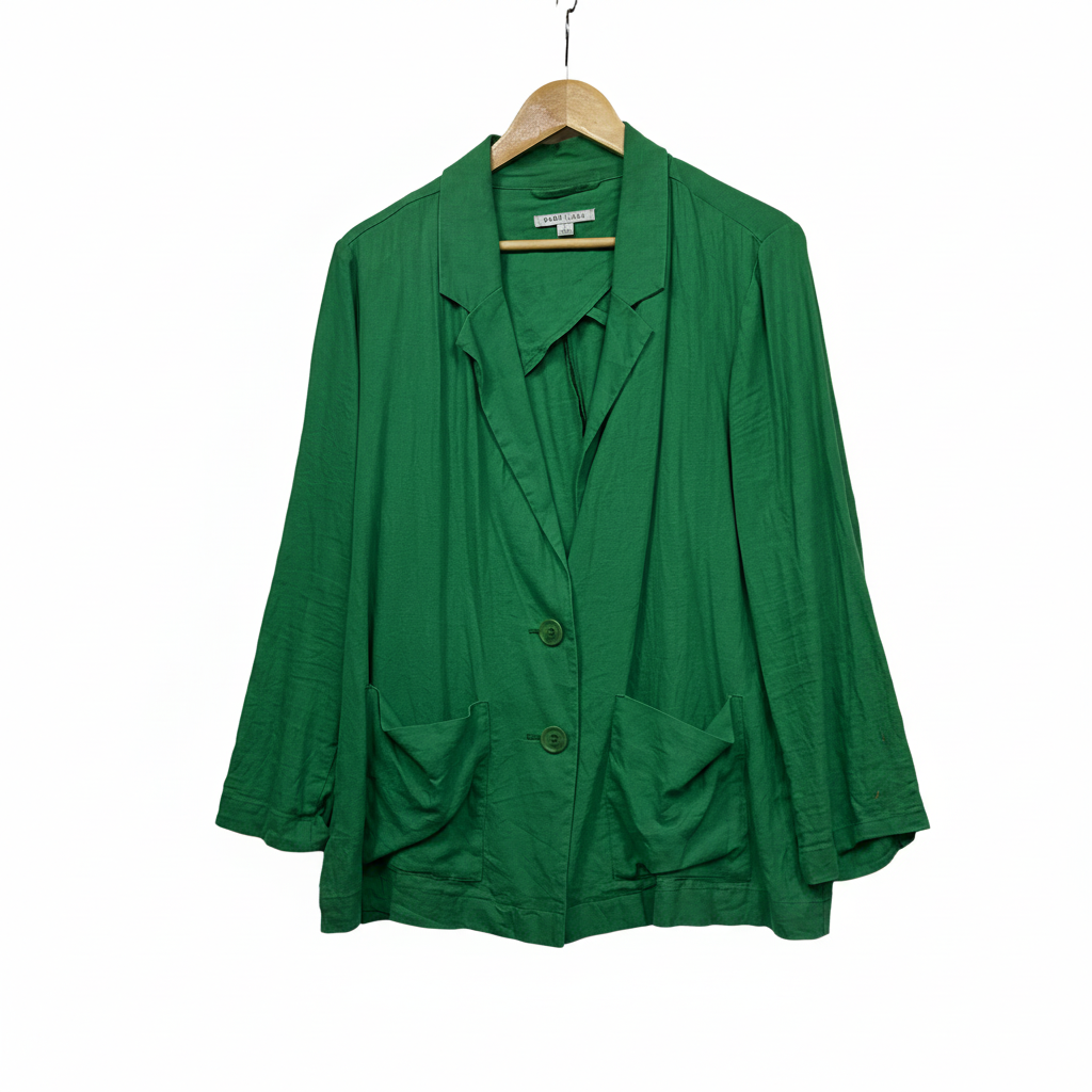 Suzanne Grae Linen Green Blazer - Size L