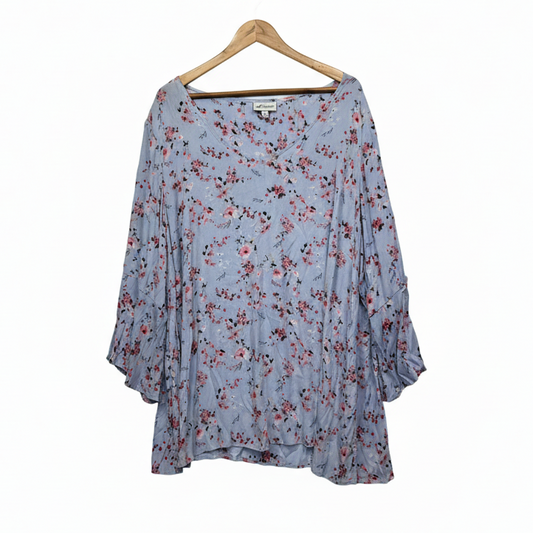 Autograph blue floral top front view