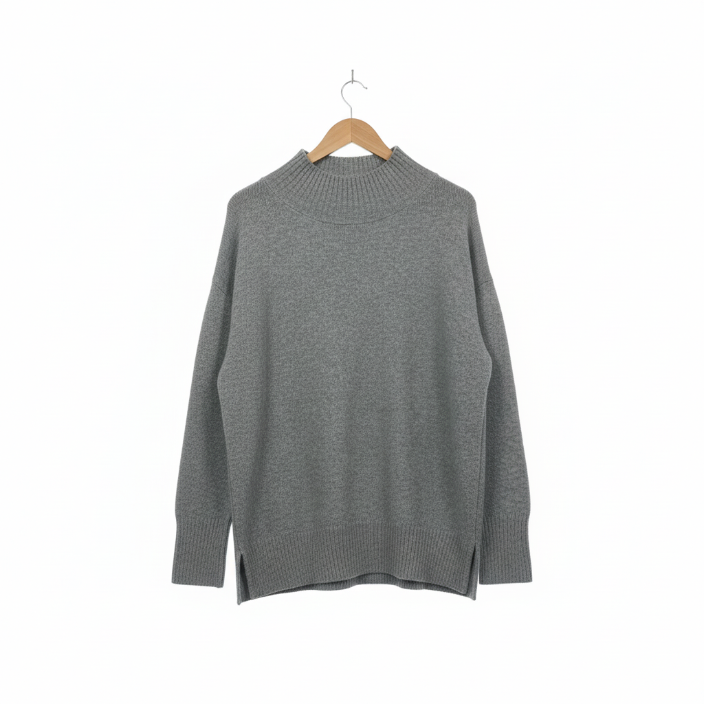 Anko Grey Marle Ribbed Knit Jumper - Size 16