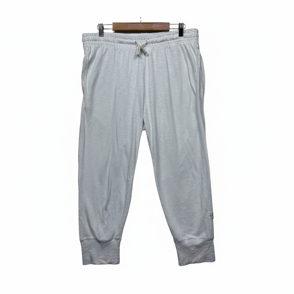 Elm Lifestyle White Cropped Jogger Pants - Size 14