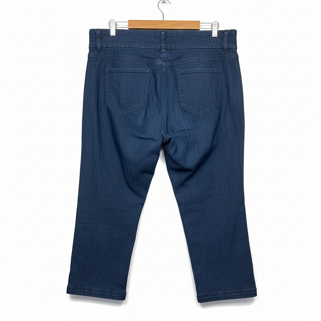 Millers navy denim capri pants - back view