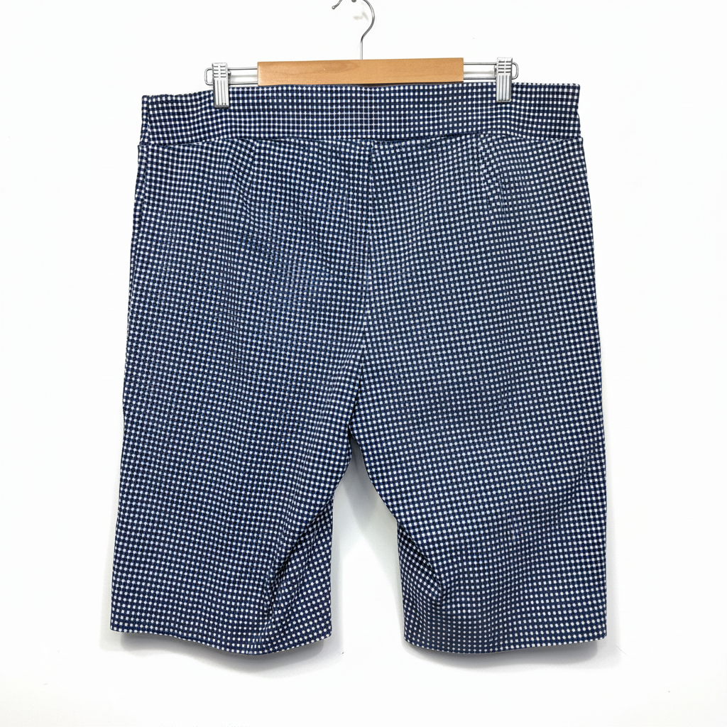 Autograph navy check skirt size 22 waist measurement