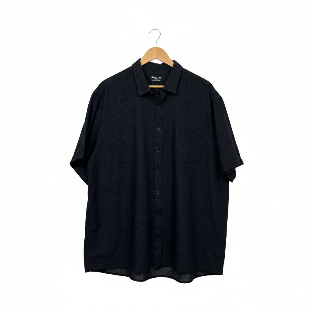 Mr Big Black Short Sleeve Shirt - Size 6XL