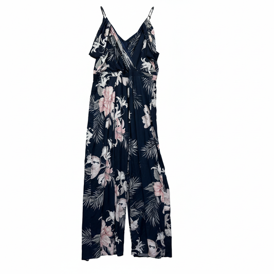 SAO Navy Floral Jumpsuit Size 14