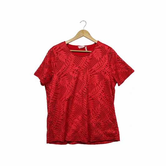 Millers Red Lace Top Size 18