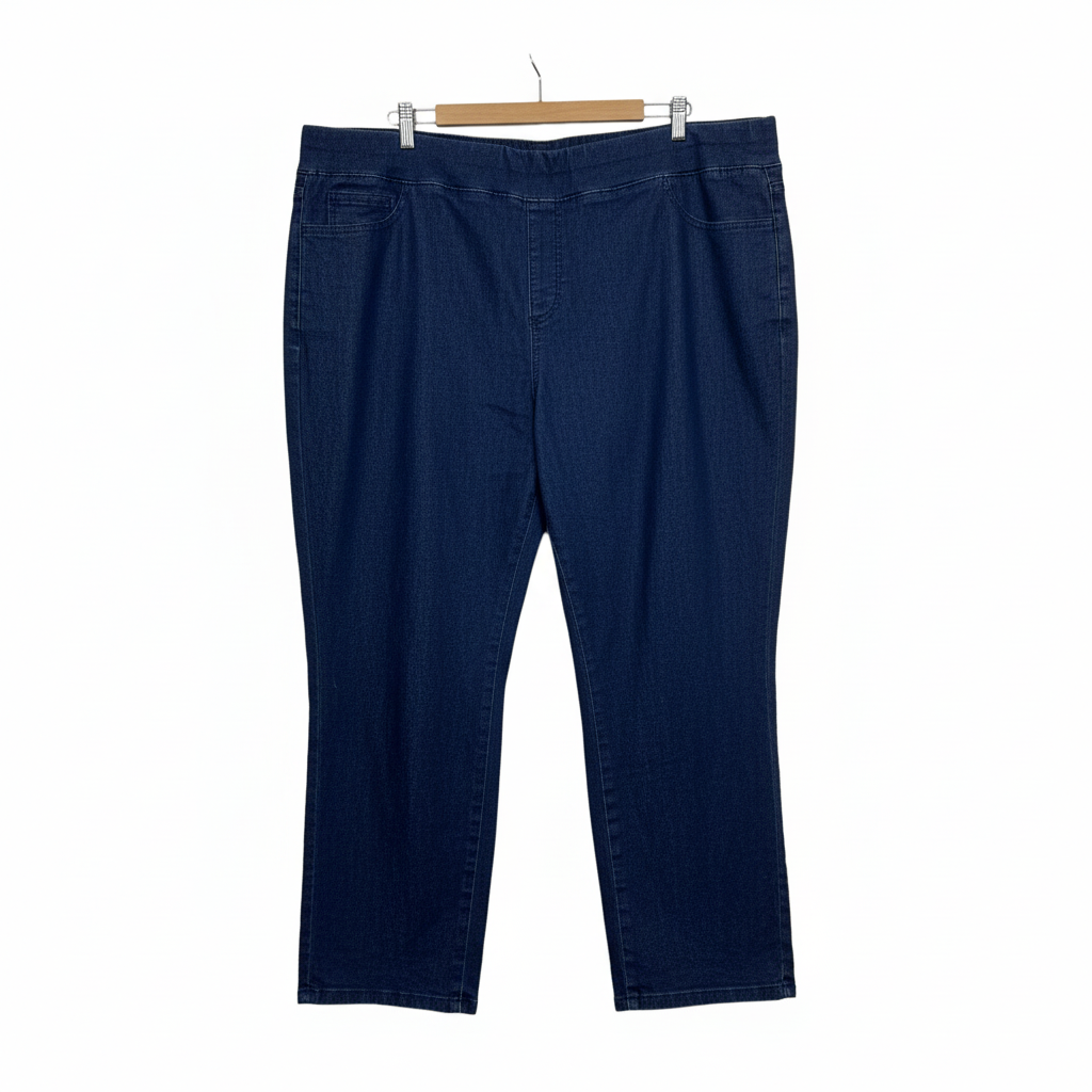 Taking Shape Navy Capri Cropped Denim Pants - Size 24