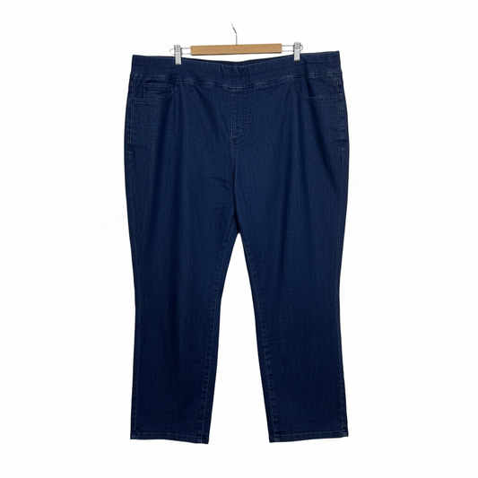 Taking Shape Navy Capri Cropped Denim Pants - Size 24
