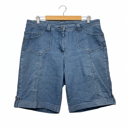 Miller's blue denim shorts with rolled cuffs size 14