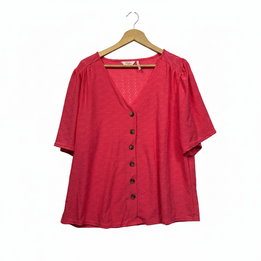 Millers Coral Broderie Anglaise Top - Size 20