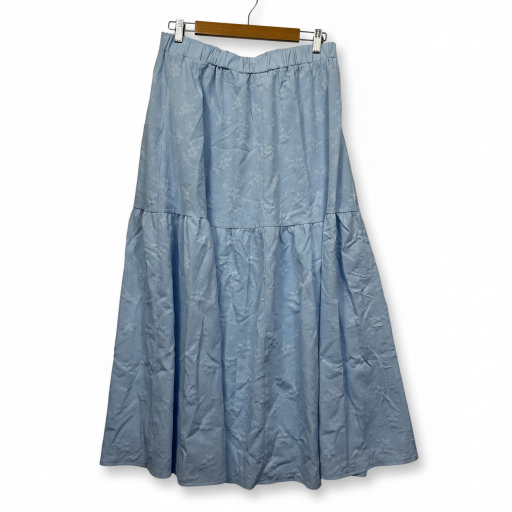 Shein Blue Tiered Skirt - Back View