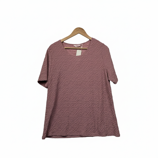 Millers Dusty Pink Textured Knit Top - Size 16