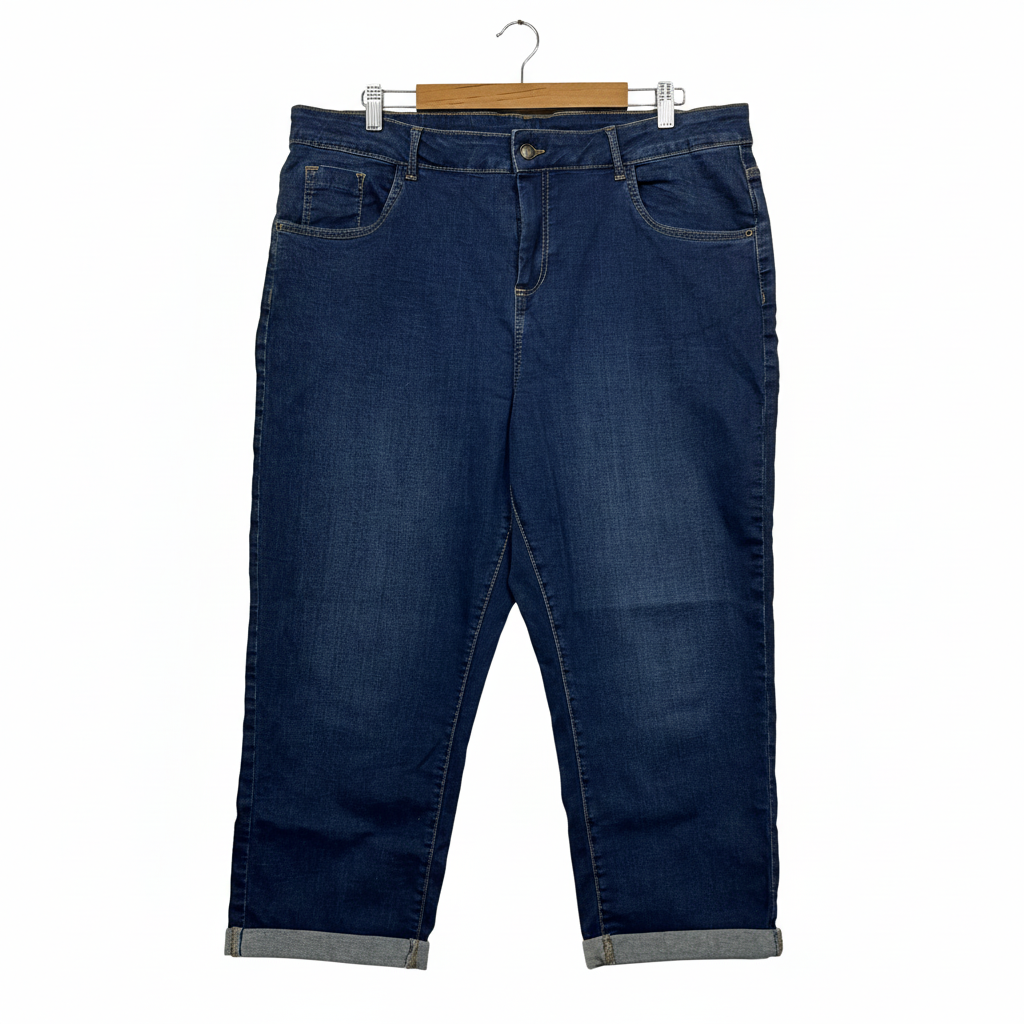 Avella Navy Denim Capri Pants - Size 18