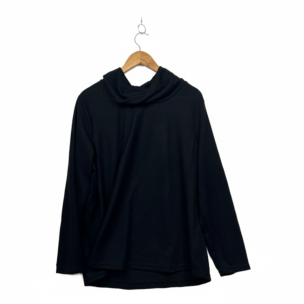 Millers Black Cowl Neck Long Sleeve Knit Top - Size 20