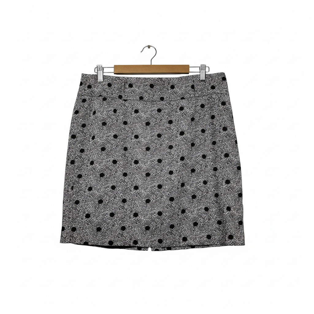 Review Black White Polka Dot Skirt Size 14
