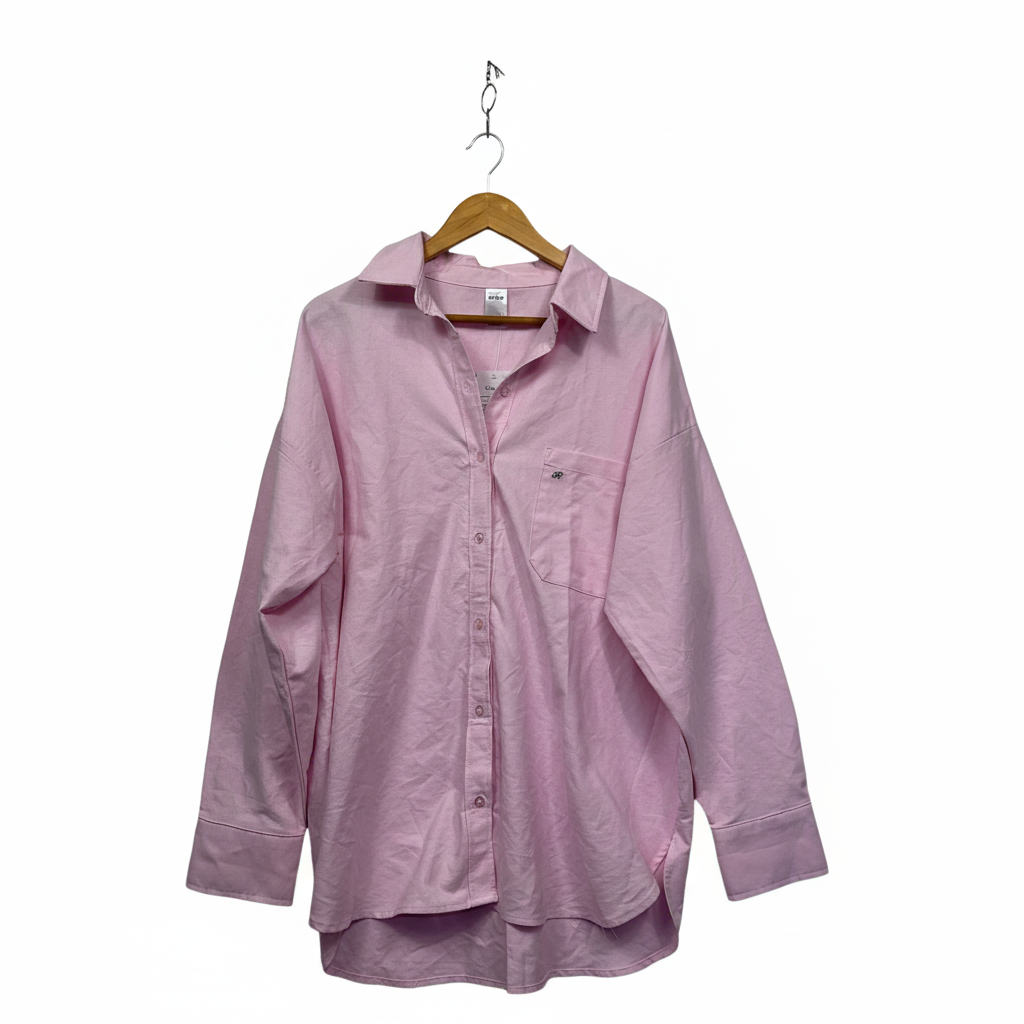 Anko Pink Cotton Oversized Shirt - Size 14