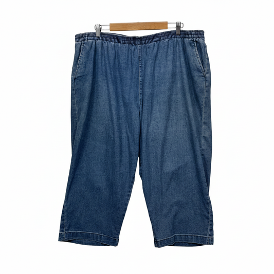 Millers blue denim joggers size 22 pocket detail