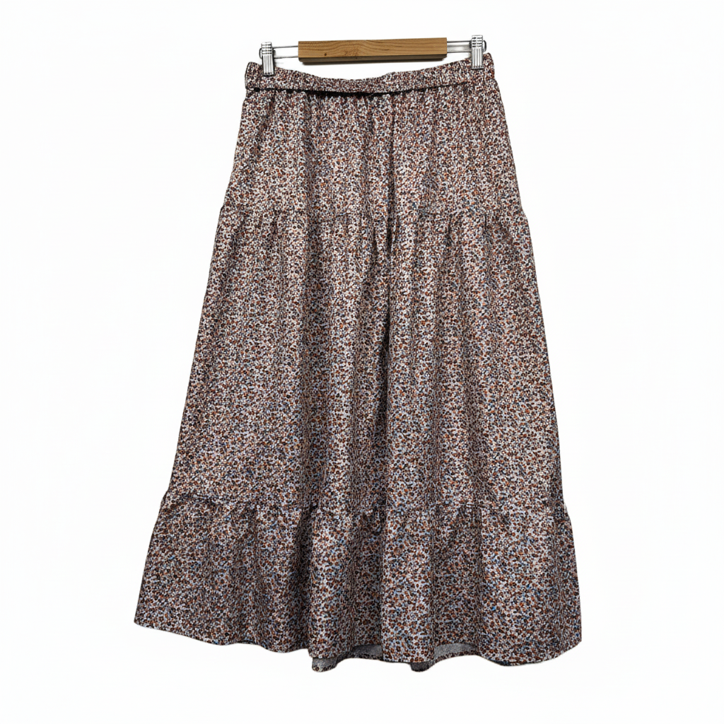 Shein Floral Tiered Maxi Skirt - Size XL
