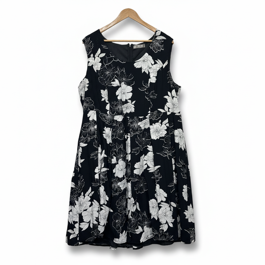 You & All black floral dress front view