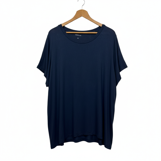 Isobelle Navy Blue Relaxed Fit Casual Top - Size 24
