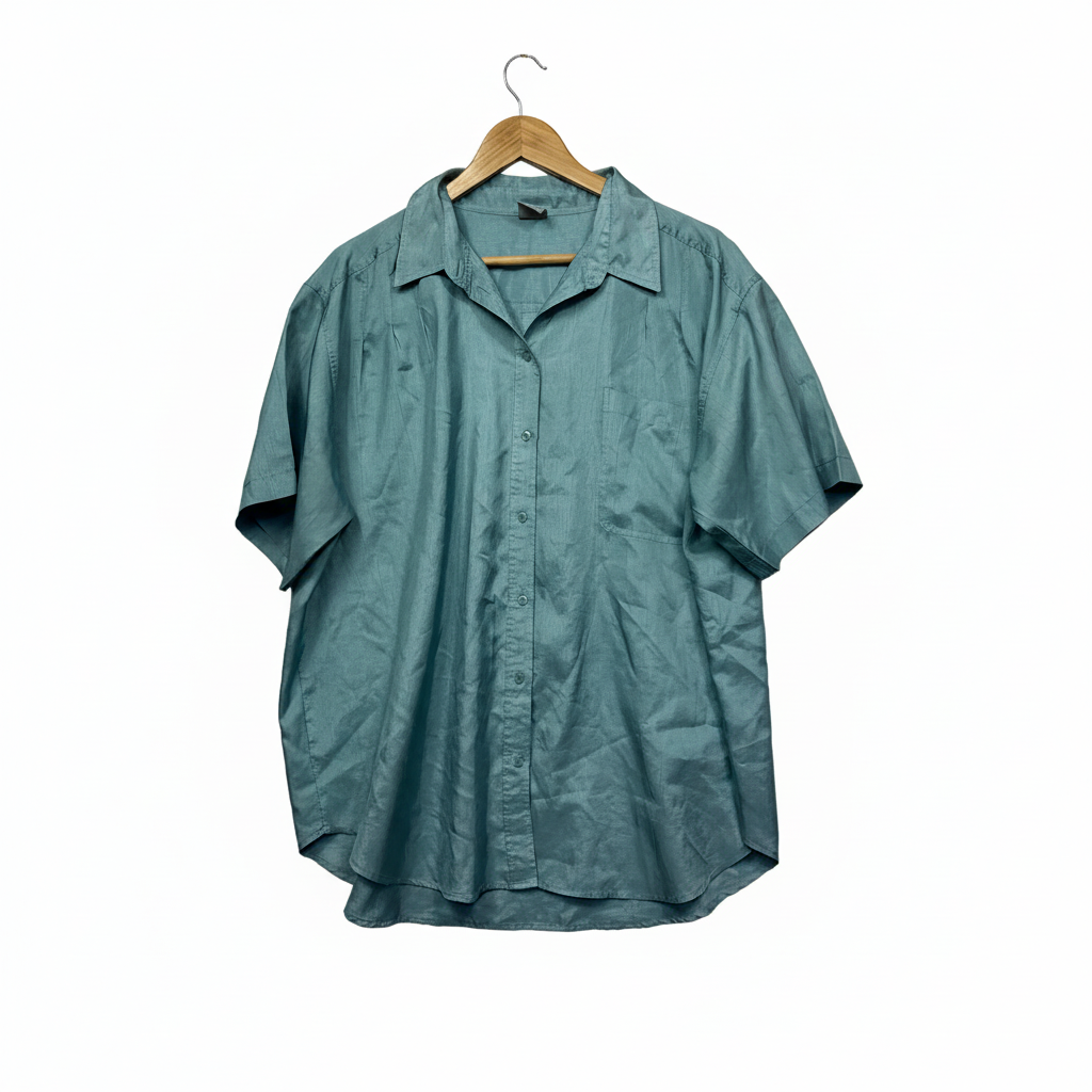 Target teal short sleeve shirt front view