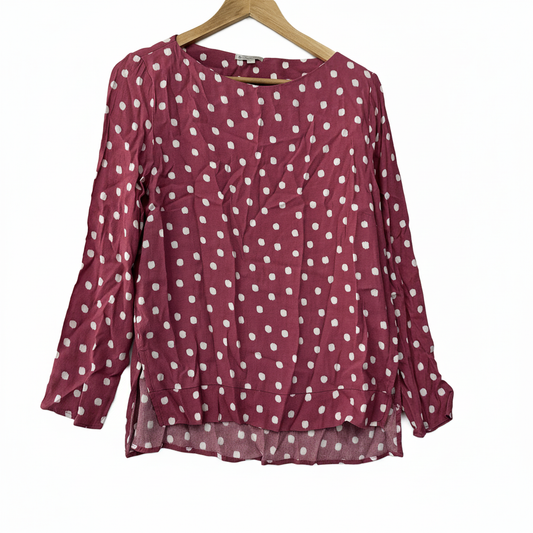 Target Pink White Polka Dot Top - Size 14