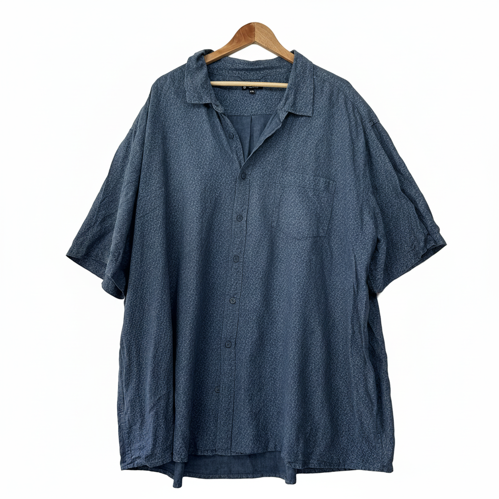 Target Man Plus Blue Patterned Shirt - Size 7XL