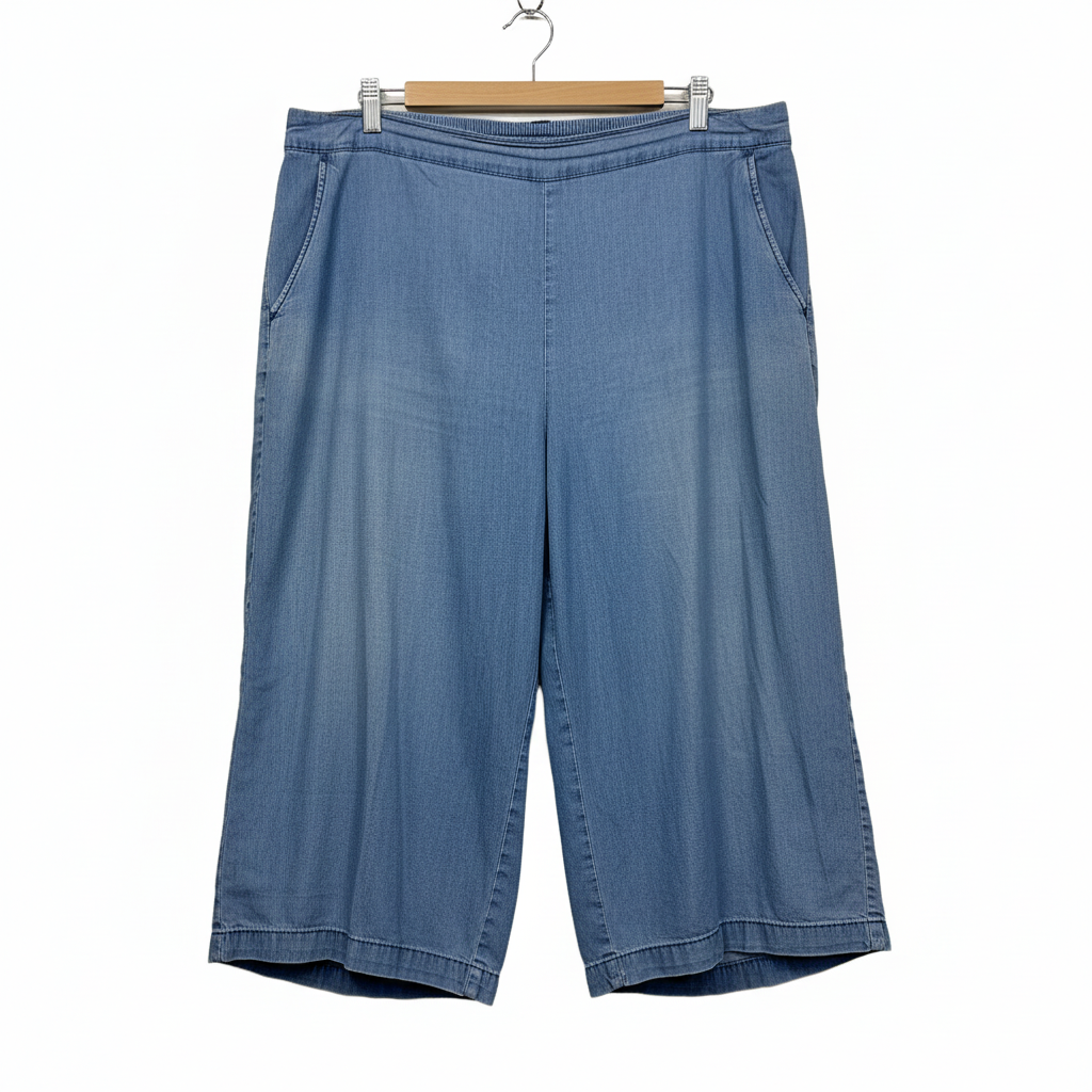 Anko Blue Cropped Wide Leg Pants - Size 16