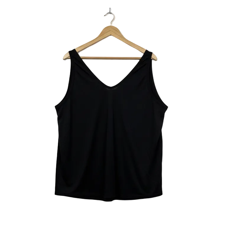 Circuit Curve Black Sleeveless Top- Size 18