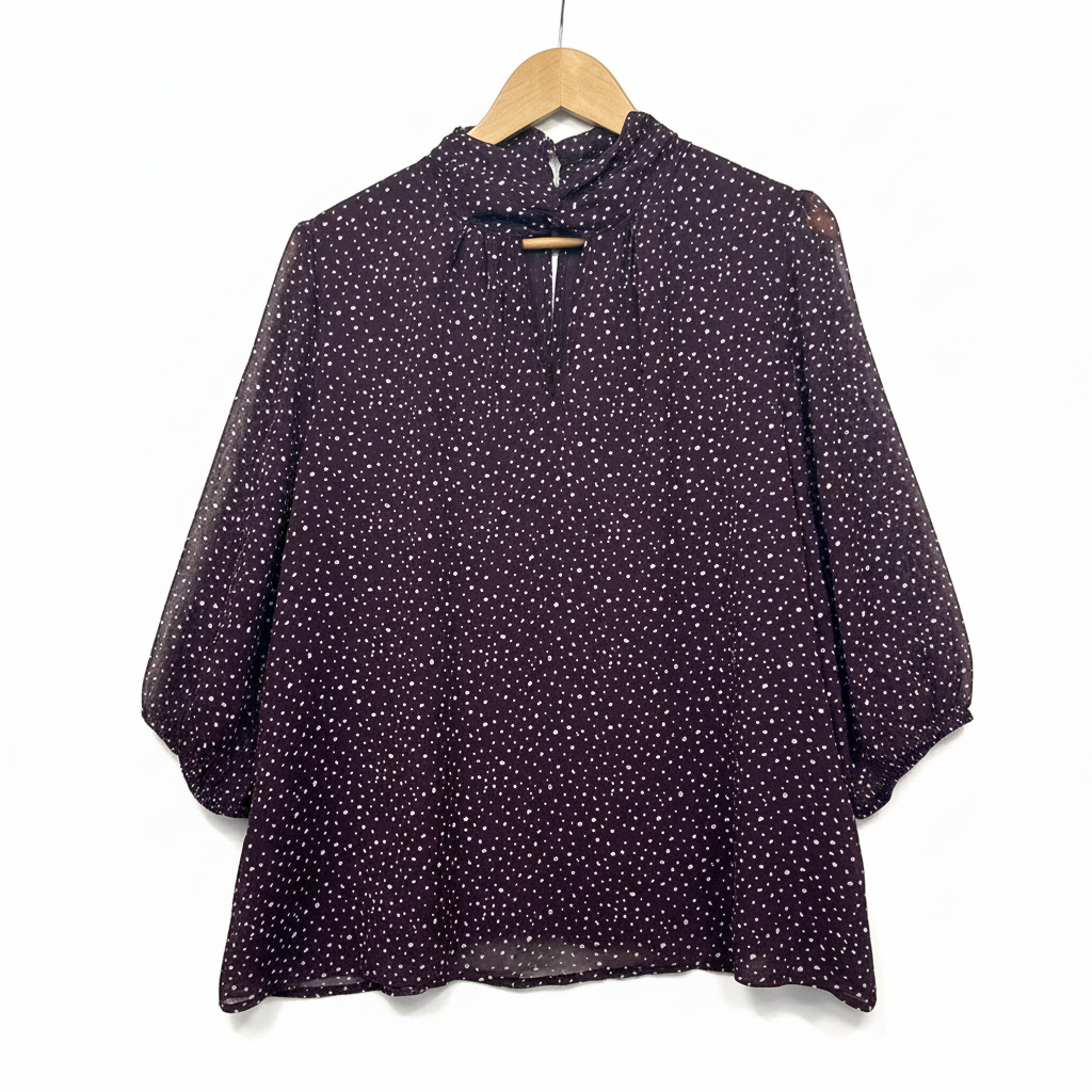 Portmans Navy Spotted Top - Size 16