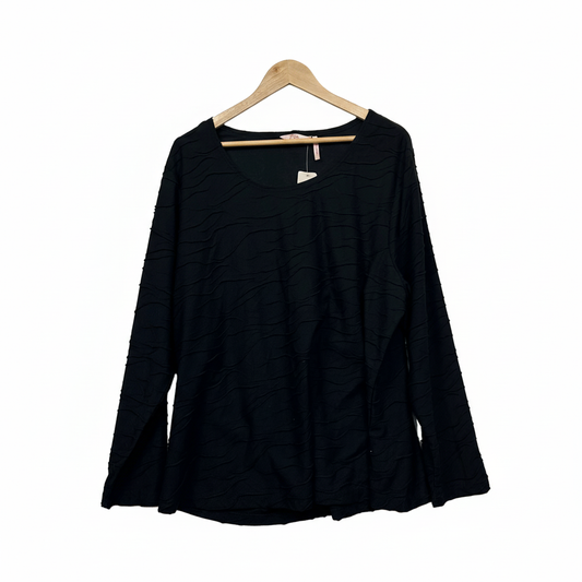 Millers black textured long sleeve top size 22