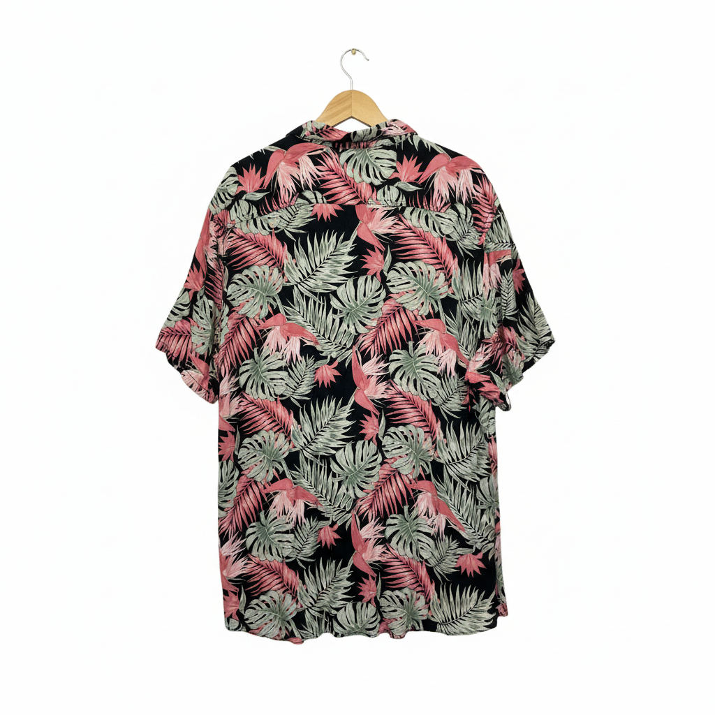 Big Joe multicoloured tropical print shirt back view