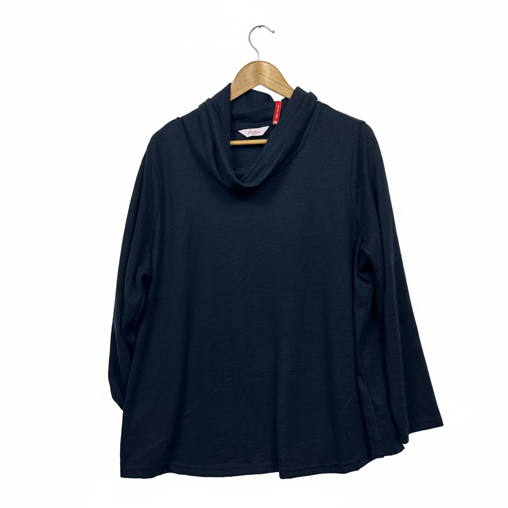 Millers Navy Blue Turtleneck Top - Size 22