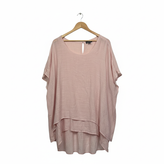 Autograph Dusty Pink Oversized Tunic Top - Size 24